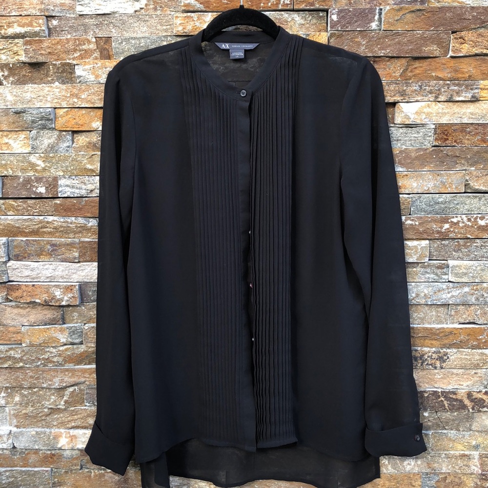 Armani Exchange Black Blouse Size : L/G - Picture 2 of 8